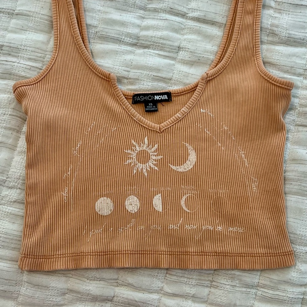 Fashion Nova Celestial Tan Tank Top